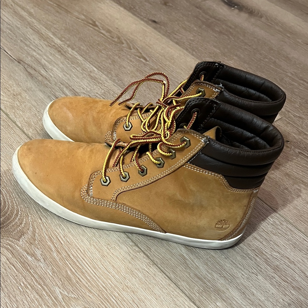 Timberland ~ Women's Brown Leather High-Top Comfort Boots, Soft Nubuck, Size 10